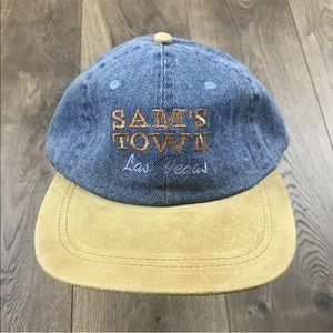 Sam’s Town Las Vegas Denim Suede Strapback Dad Hat